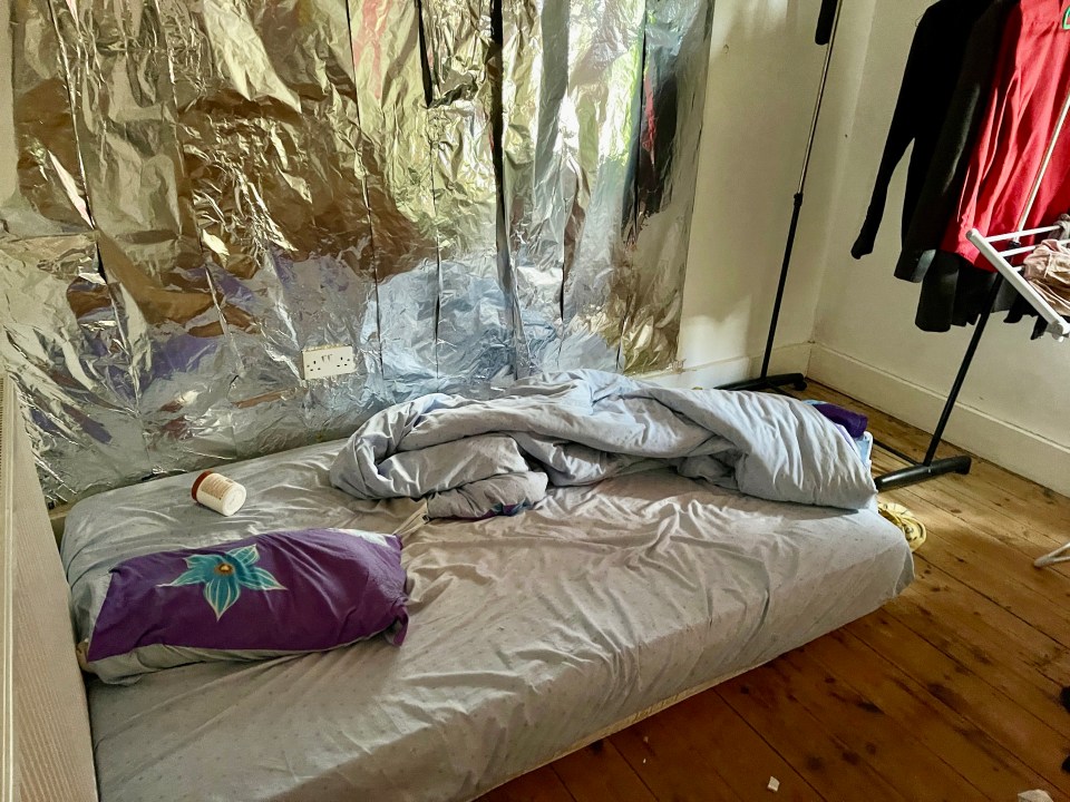 The squatters lived in the property for four years, sleeping on a mattress on the floor