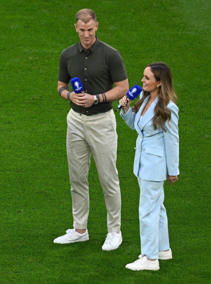 Former England goalkeeper Joe Hart, who has stunned fans with his poise during the Euros while giving his verdict from the sidelines