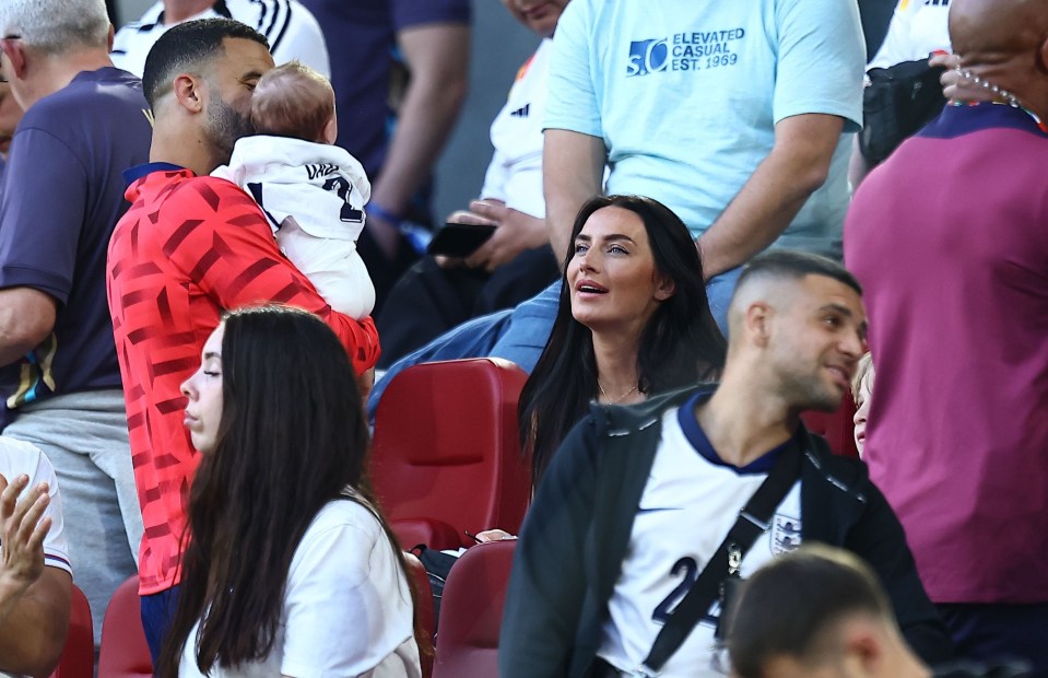 Kyle Walker and wife Annie Kilner after the game