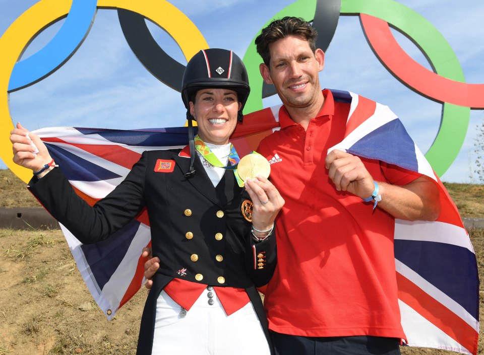 Charlotte Dujardin with her fiance Dean Wyatt-Golding in 2016