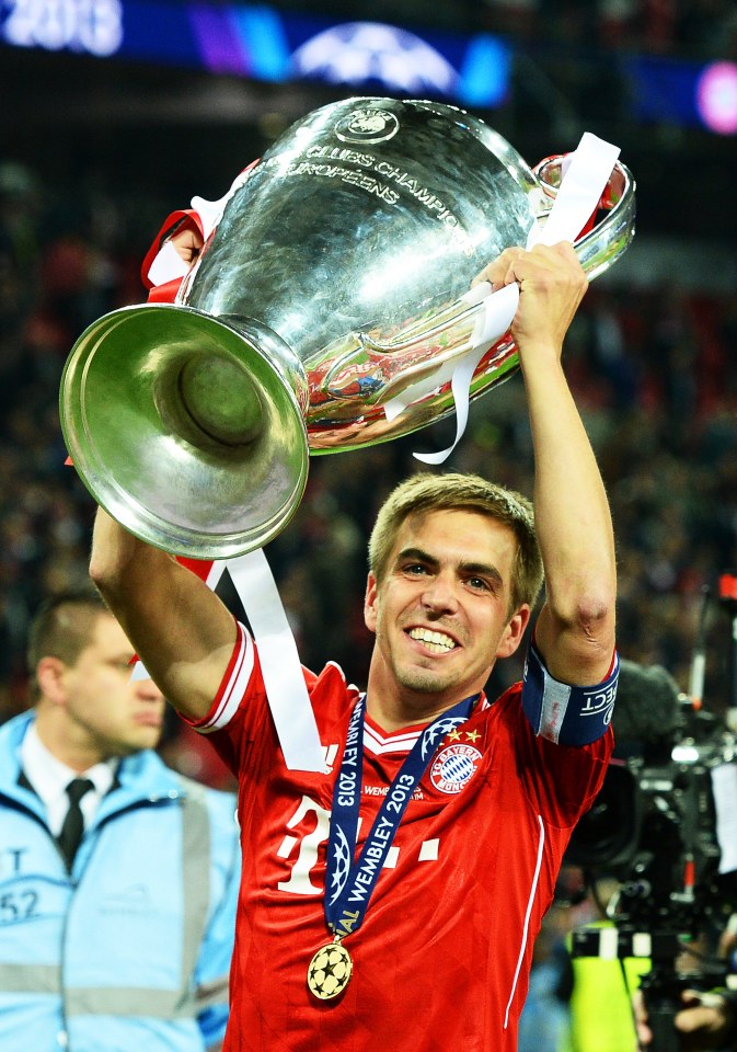 Lahm captained Bayern Munich to Champions League success in 2013