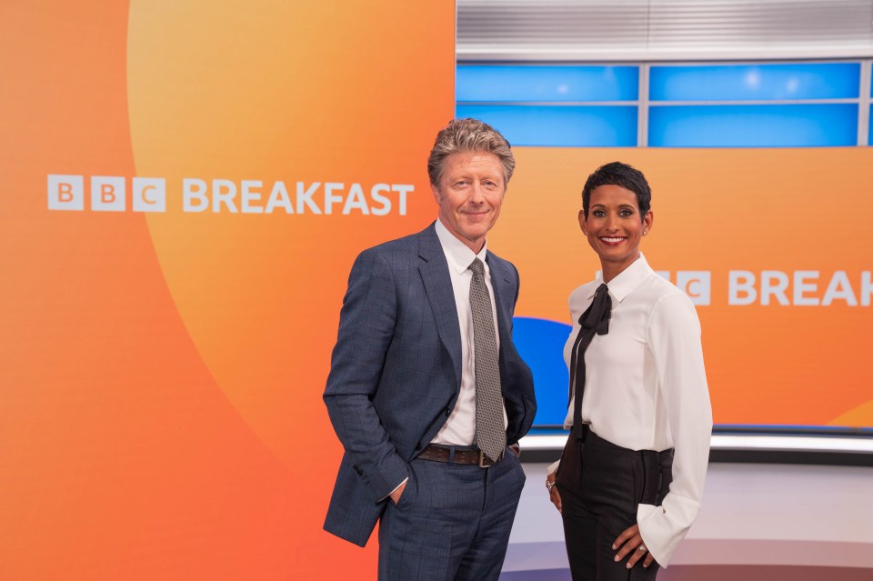 Charlie presents BBC Breakfast with Naga Munchetty