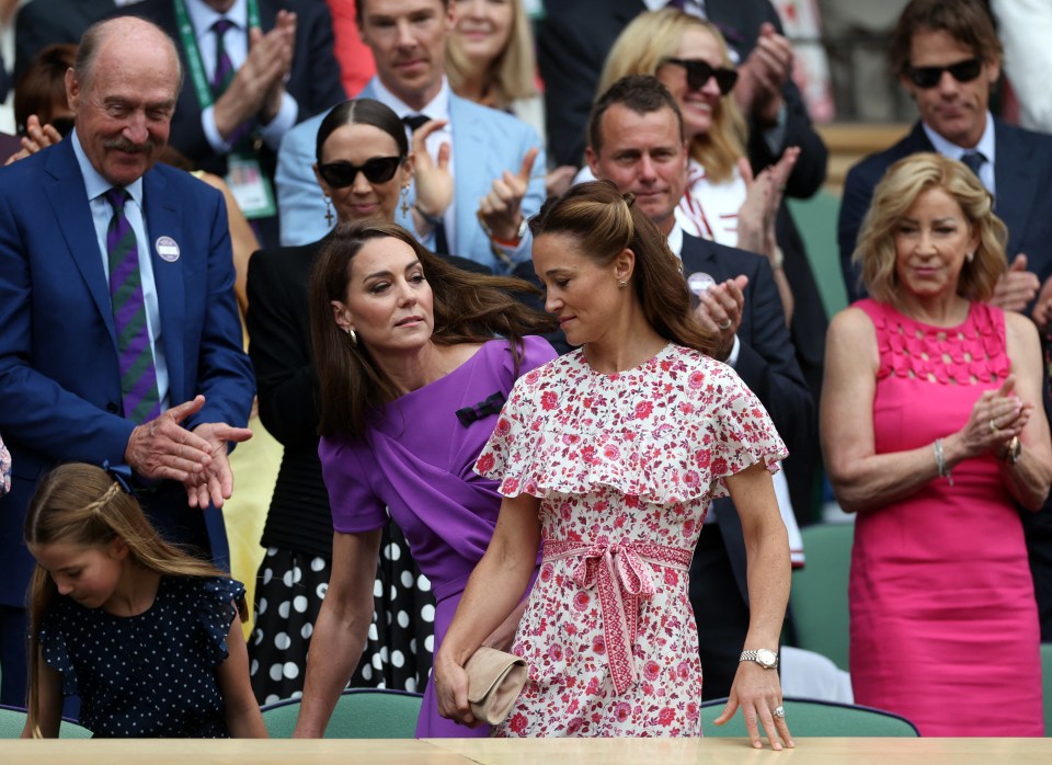 Pippa Middleton also arrived to take her seat alongside the Princess