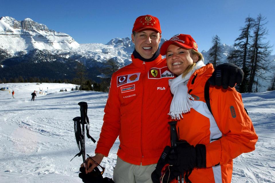 Michael Schumacher and his wife Corinna before is accident in 2013