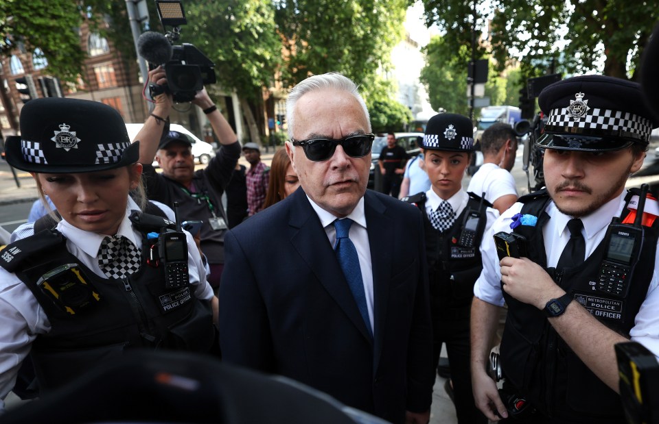 Huw Edwards arrives at Westminster Magistrates' Court today