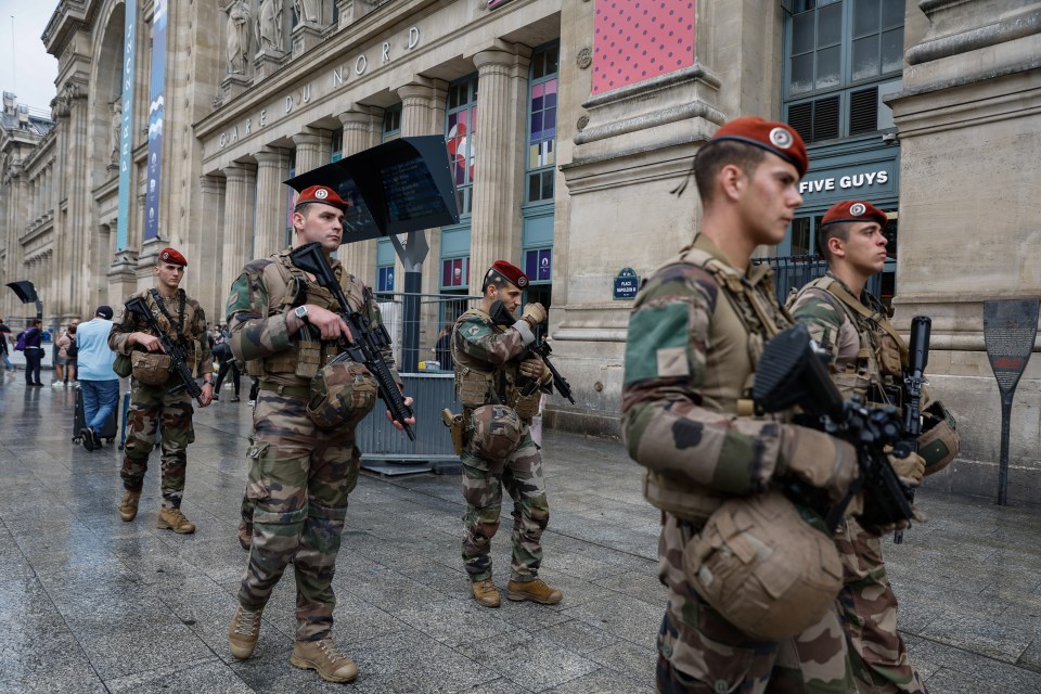 French military have surrounded stations in Paris following the arson attacks on the railway lines