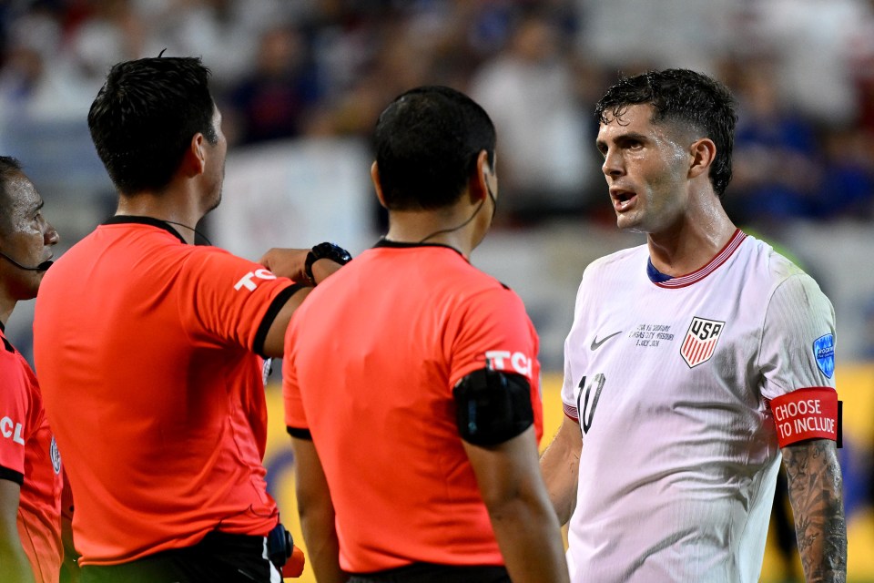 Pulisic gave the officials a piece of his mind as fans reacted in shock to the handshake snub