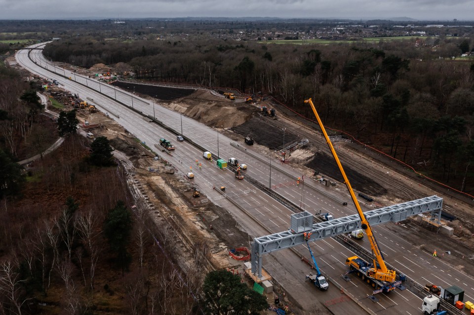 Works taking place on the M25 during closures in March