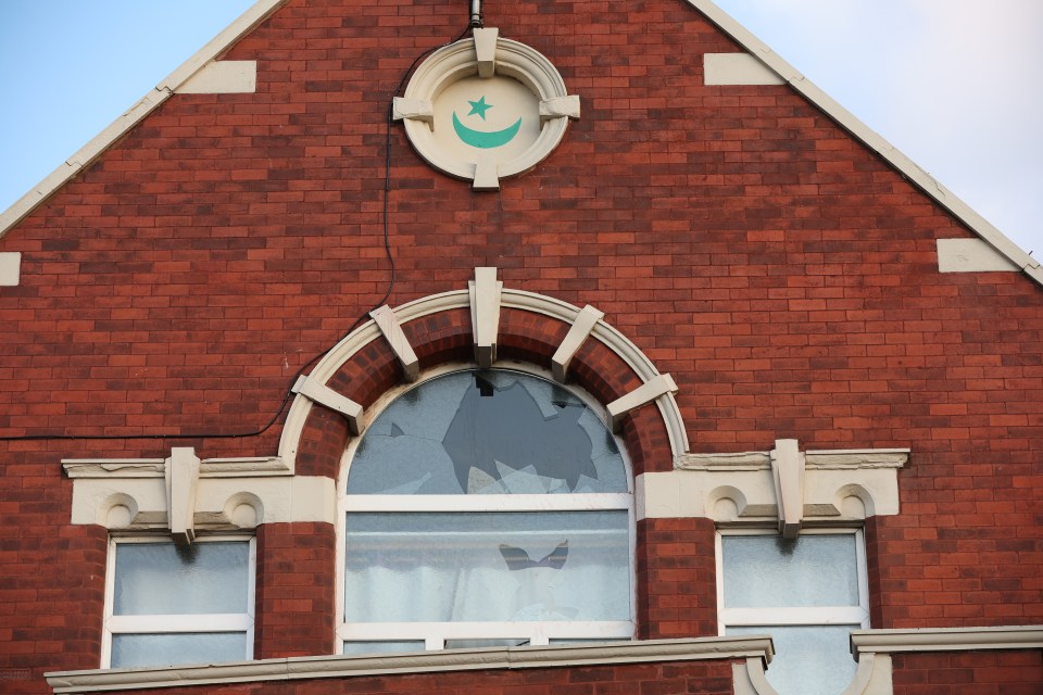 Damage to the Southport Islamic Society Mosque