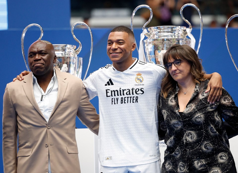 Mbappe was joined by his parents at the unveiling