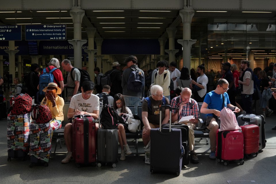 Tired travellers waiting to find out if their Eurostar trains will run