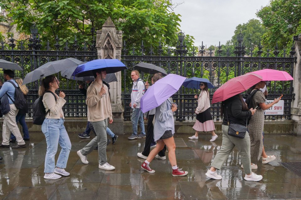 Parts of the UK saw up to 40mm of rain on Monday