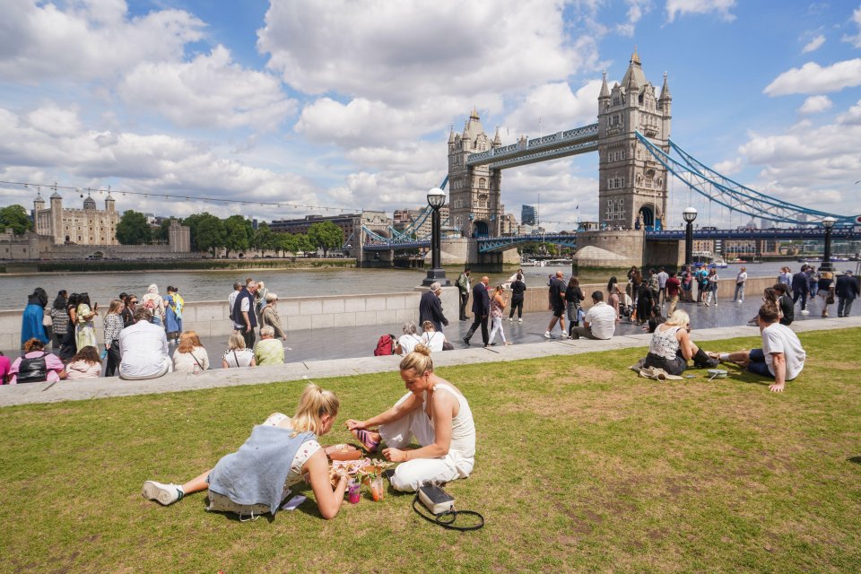 Much of the country could see bright sunshine