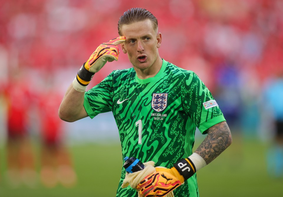 Jordan Pickford was the shootout hero against Switzerland