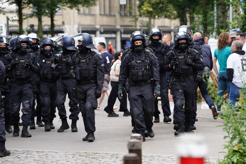 Three suspects were detained by German special forces during a series of co-ordinated raids