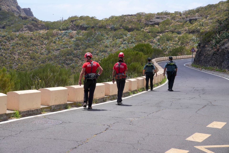 Cops patrol the mountains in northern Tenerife