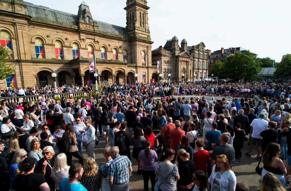 Hundreds of people gathered to pay their respects to the victims of the Southport stabbing