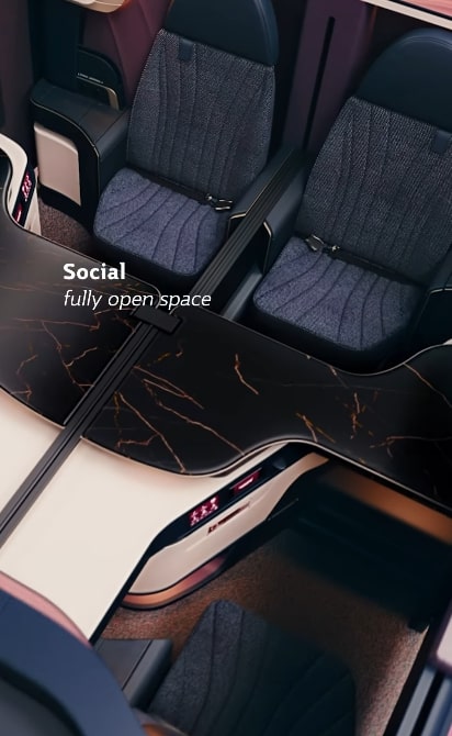 a picture of a plane with the words social fully open space