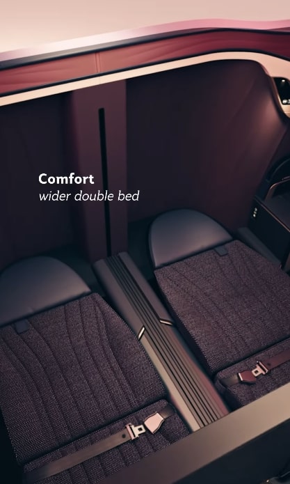 an advertisement for a comfort wider double bed