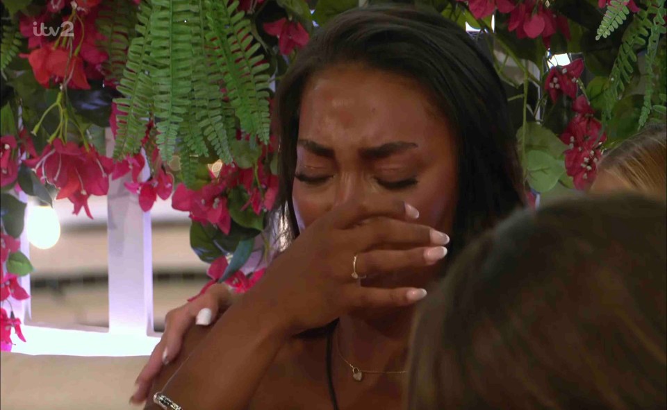 Uma sobbed as she explained her decision to the girls