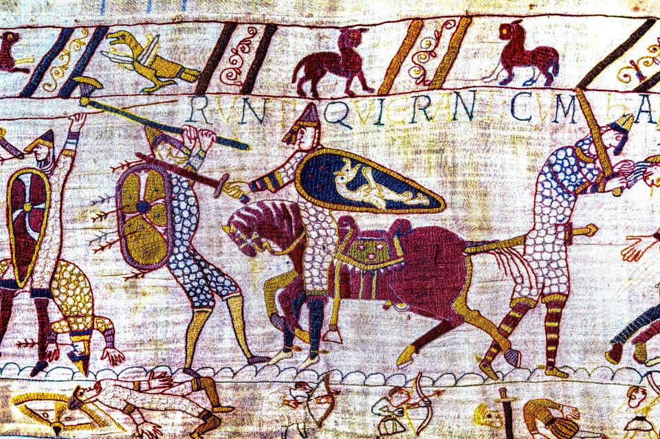 The Bayeux Tapestry depicts William the Conqueror's victory in 1066