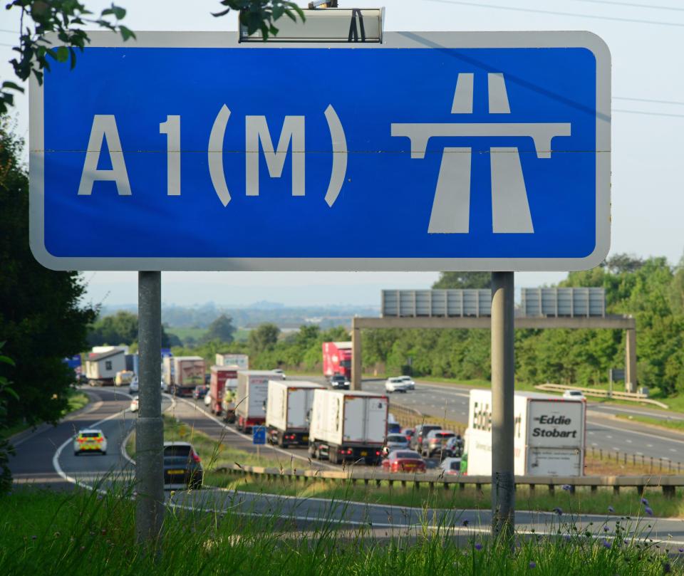 The crash happened on the A1(M)