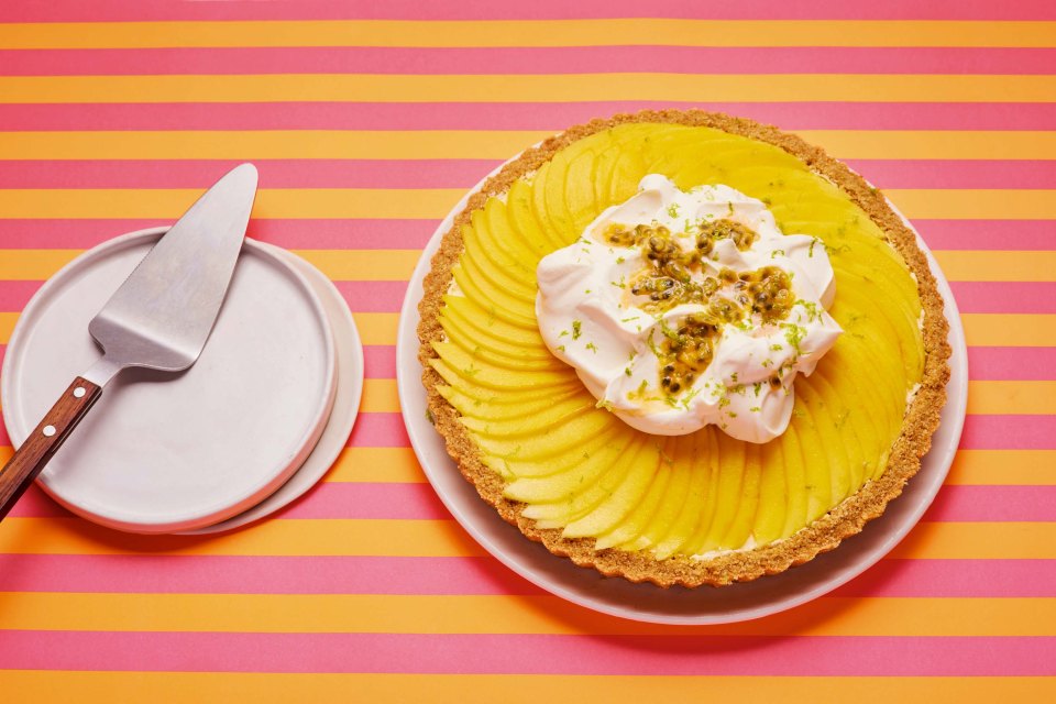 We feel cooler just looking at this fruity fridge tart