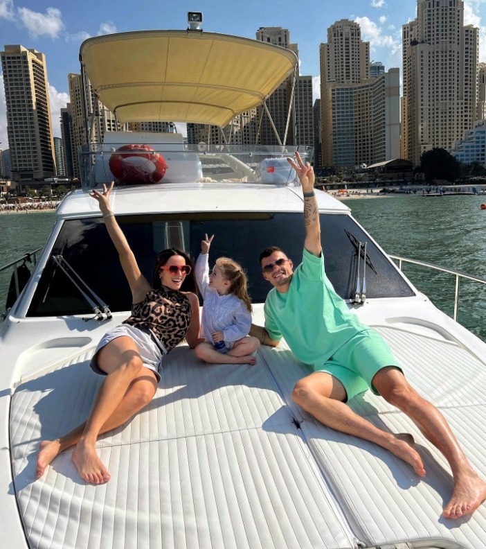 The Xhakas enjoy glam holidays, including hiring private yachts