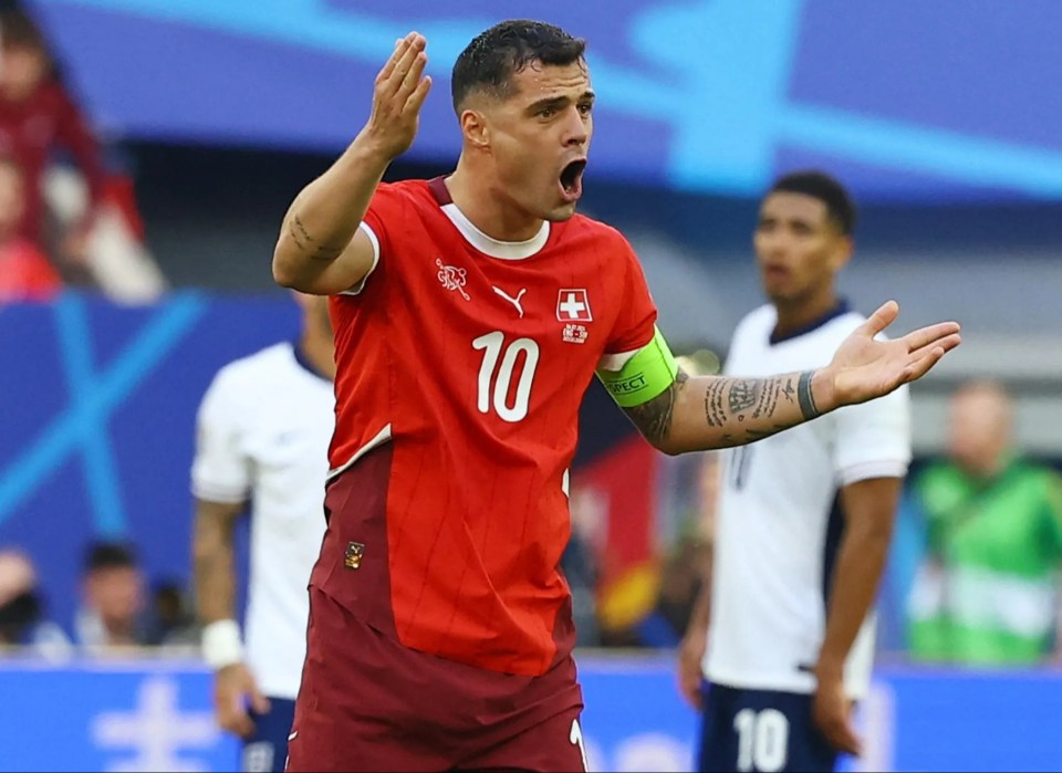 Granit Xhaka did not take a penalty in Switzerland's shoot-out loss to England