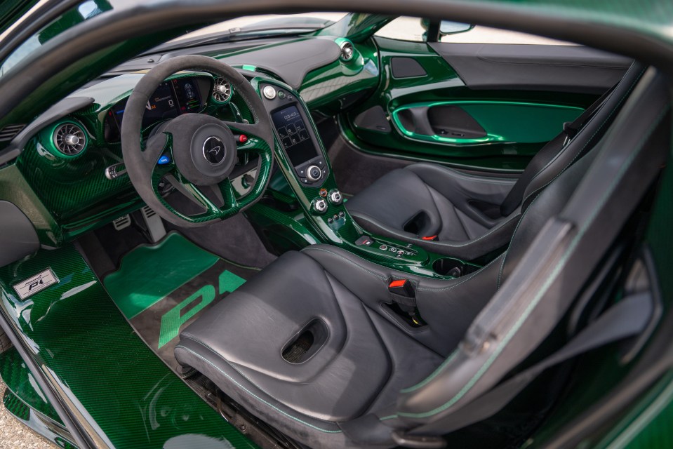 The lavish interior of the expensive hypercar