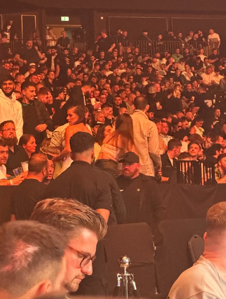 Wayne Rooney was in attendance from the very first fight of the night