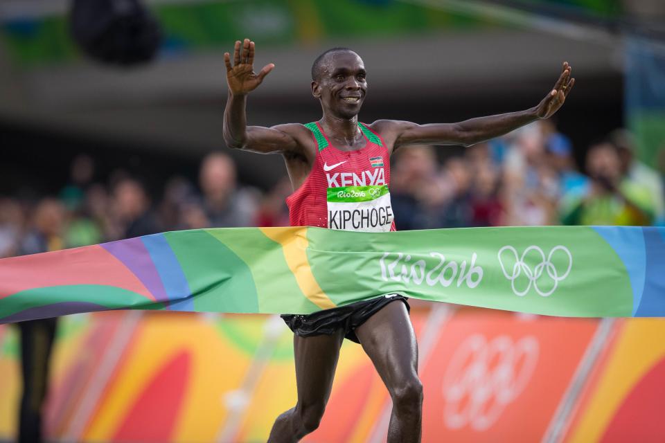 The Kenyan won his first Olympic gold in the marathon at Rio 2016