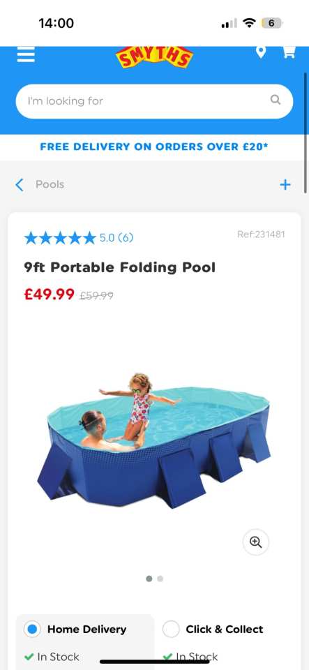 The 9ft portable folding pool is perfect for the hot summer weather