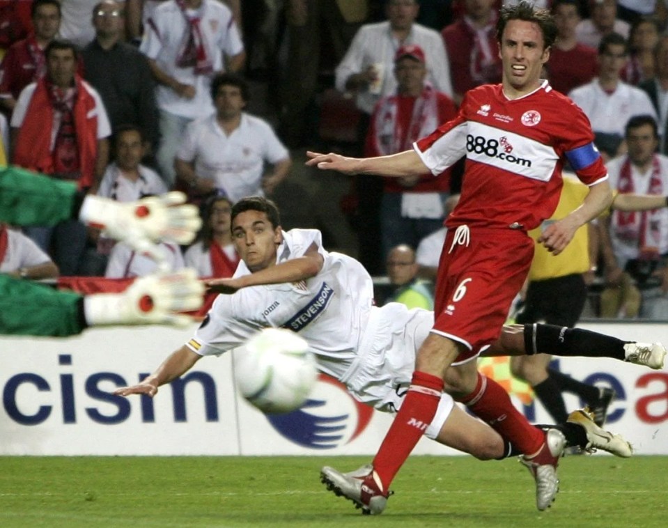 Spanish star Jesus Navas played for Sevilla against Southgate's Boro in the 2006 Uefa Cup Final