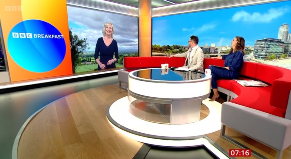 He also reunited on screen with fan favourite meteorologist Carol Kirkwood