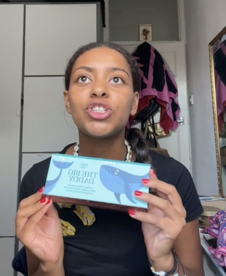 Lia spent £6.75 on the viral M&S chocolate bar