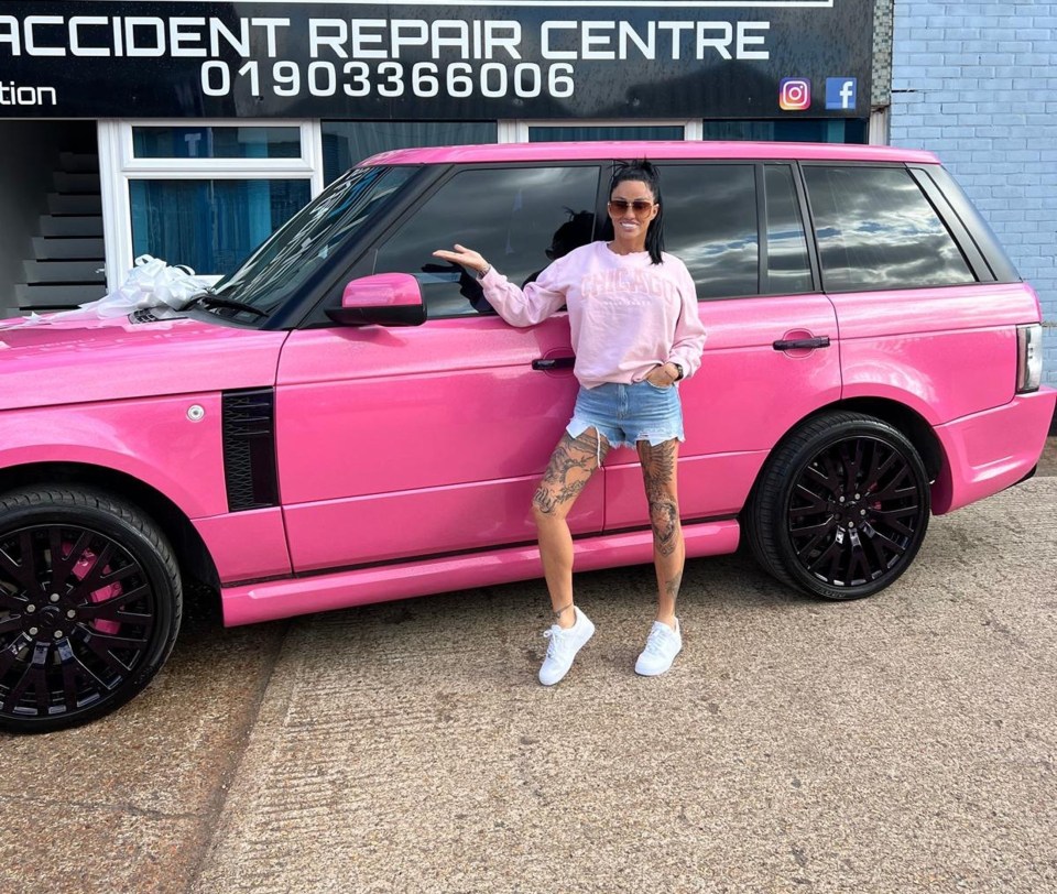 She was ordered to hand over her pink Range Rover