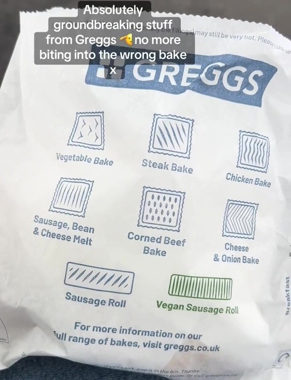 People are only just realising what the different images on Greggs' paper bags actually mean