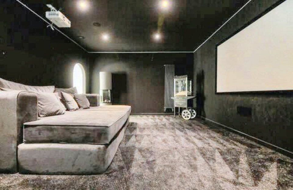 It also boasts a plush cinema room