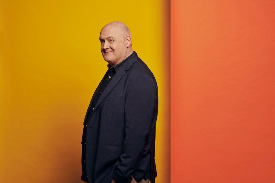 Dara O'Briain basks in the glow of the sun