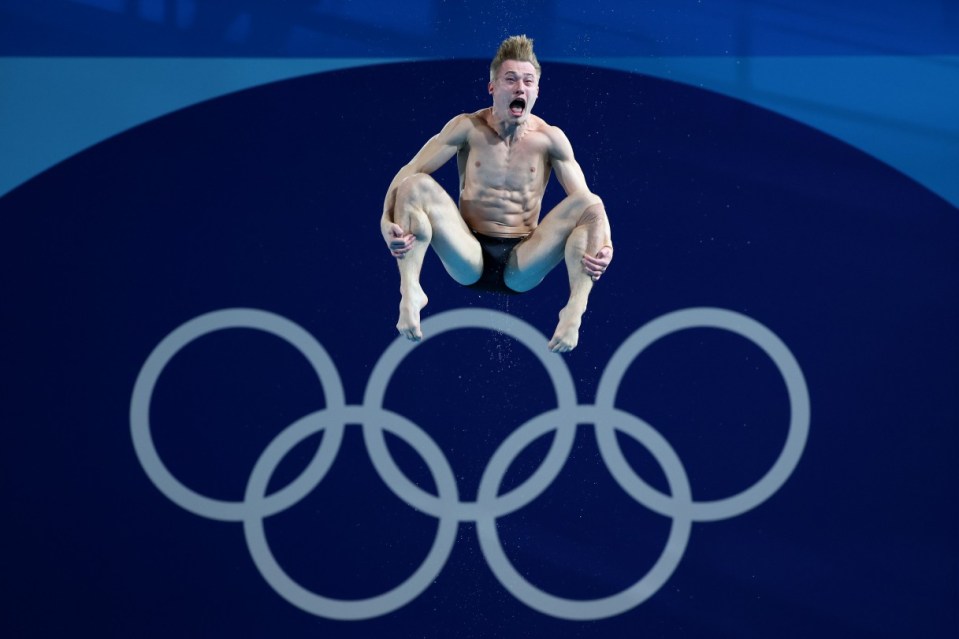 PARIS, FRANCE - JULY 23: Jack Laugher of Team Great Britain practices during a diving training session ahead of the Paris Olympic Games on July 23, 2024 in Paris, France. (Photo by Clive Rose/Getty Images)