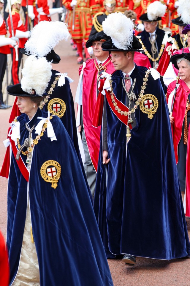 Black Rod, Sarah Clarke OBE, accompanied members of the Royal Family as they attended the Order Of The Garter Service at Windsor Castle in 2024