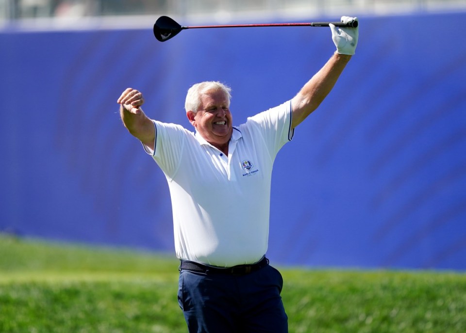 Colin Montgomerie during the All-Star Match at the Marco Simone Golf and Country Club, Rome, Italy, ahead of the 2023 Ryder Cup. Picture date: Wednesday September 27, 2023. PA Photo. See PA story GOLF Ryder. Photo credit should read: Zac Goodwin/PA Wire. RESTRICTIONS: Use subject to restrictions. Editorial use only, no commercial use without prior consent from rights holder.