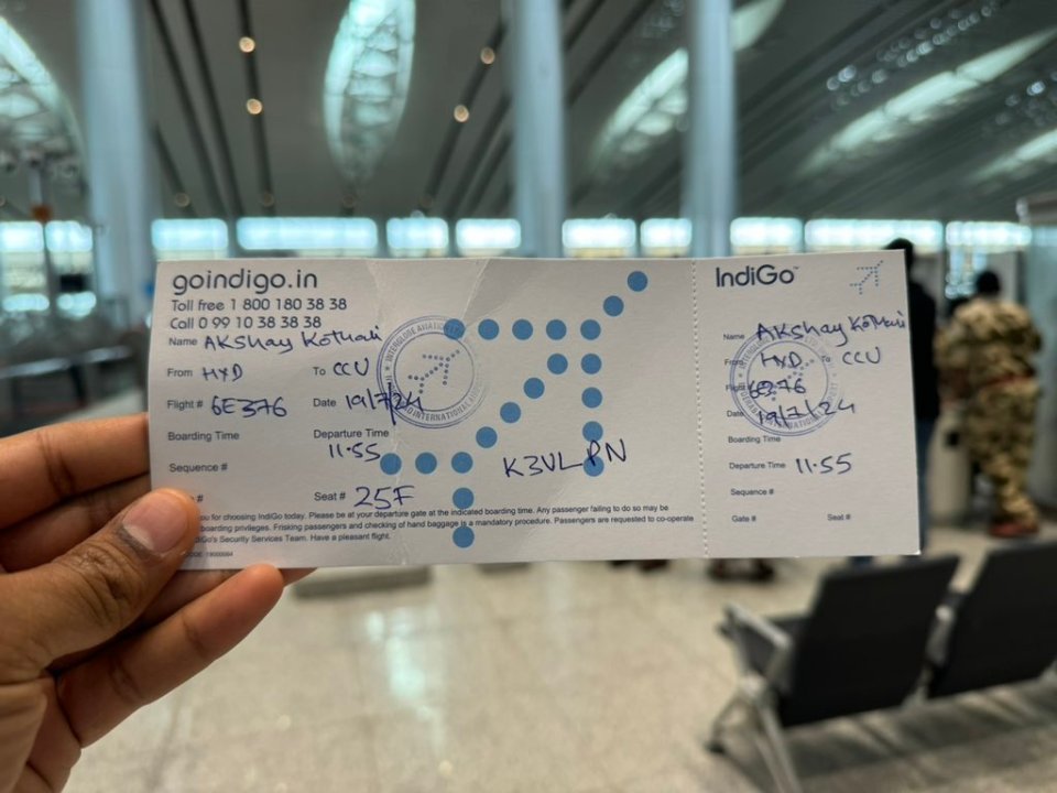 One man posted a handwritten boarding pass