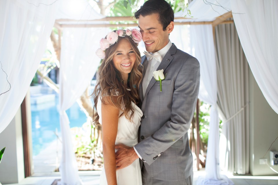 The bride was so happy to finally be married after 13 years