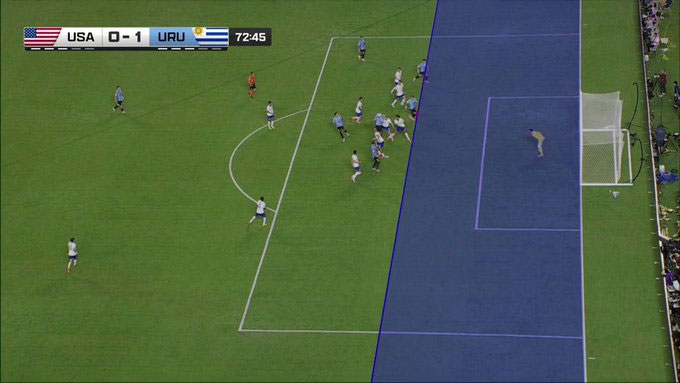 There were complaints that this goal was ruled onside