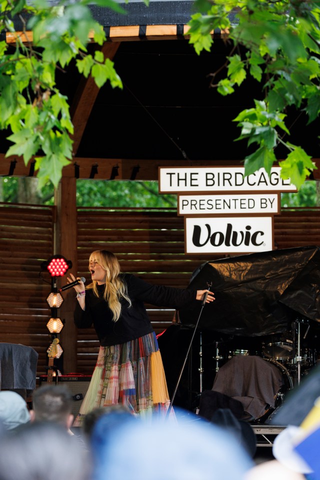 Grace Davies sang on The Birdcage stage