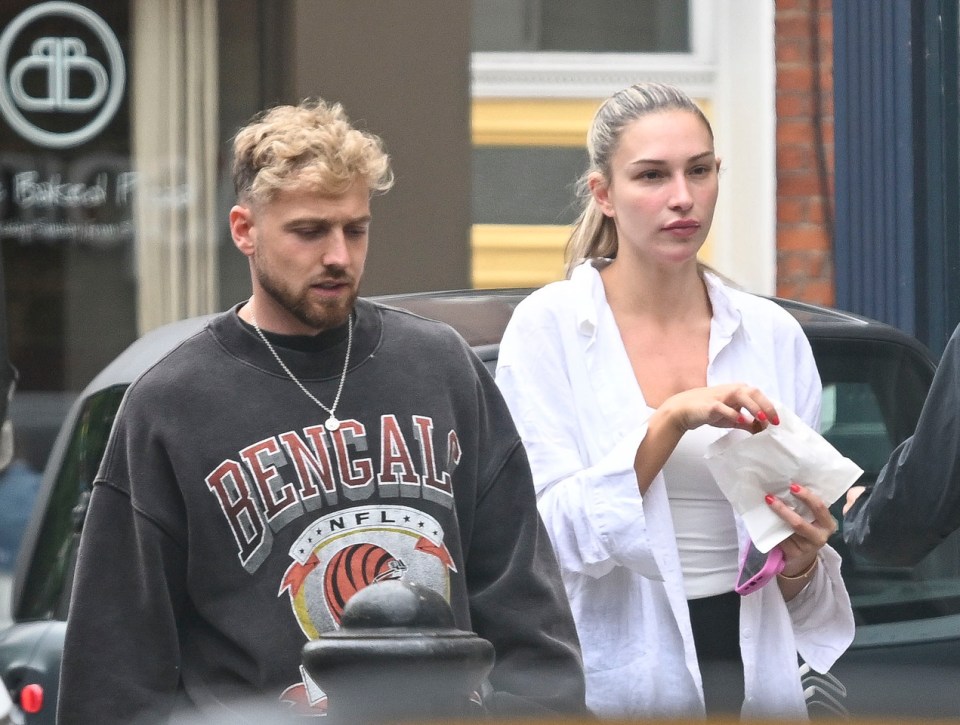 Zara was pictured with her boyfriend Sam Thompson before her statement was released