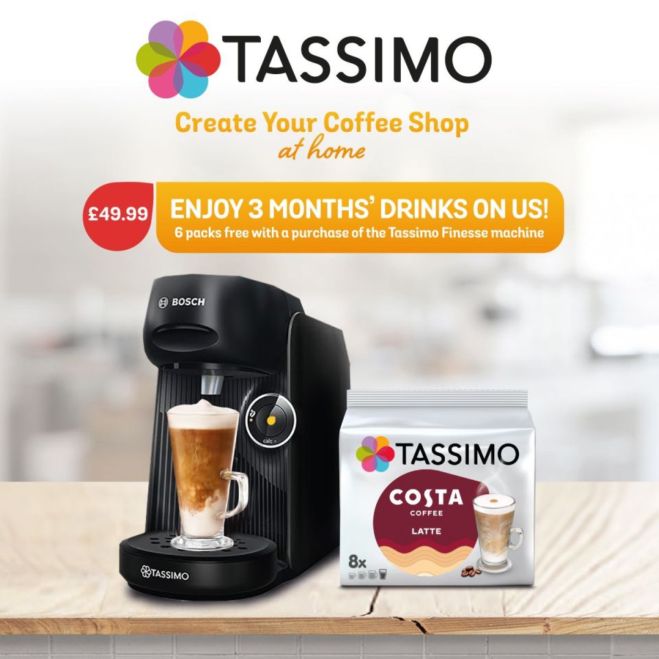 Tassimo Finesse machine, down to £49.99 from £152.93