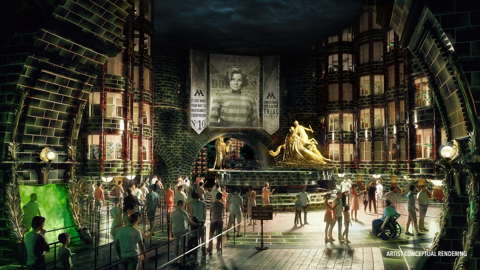 But the main ride will transport guests to the Ministry of Magic in the 90s